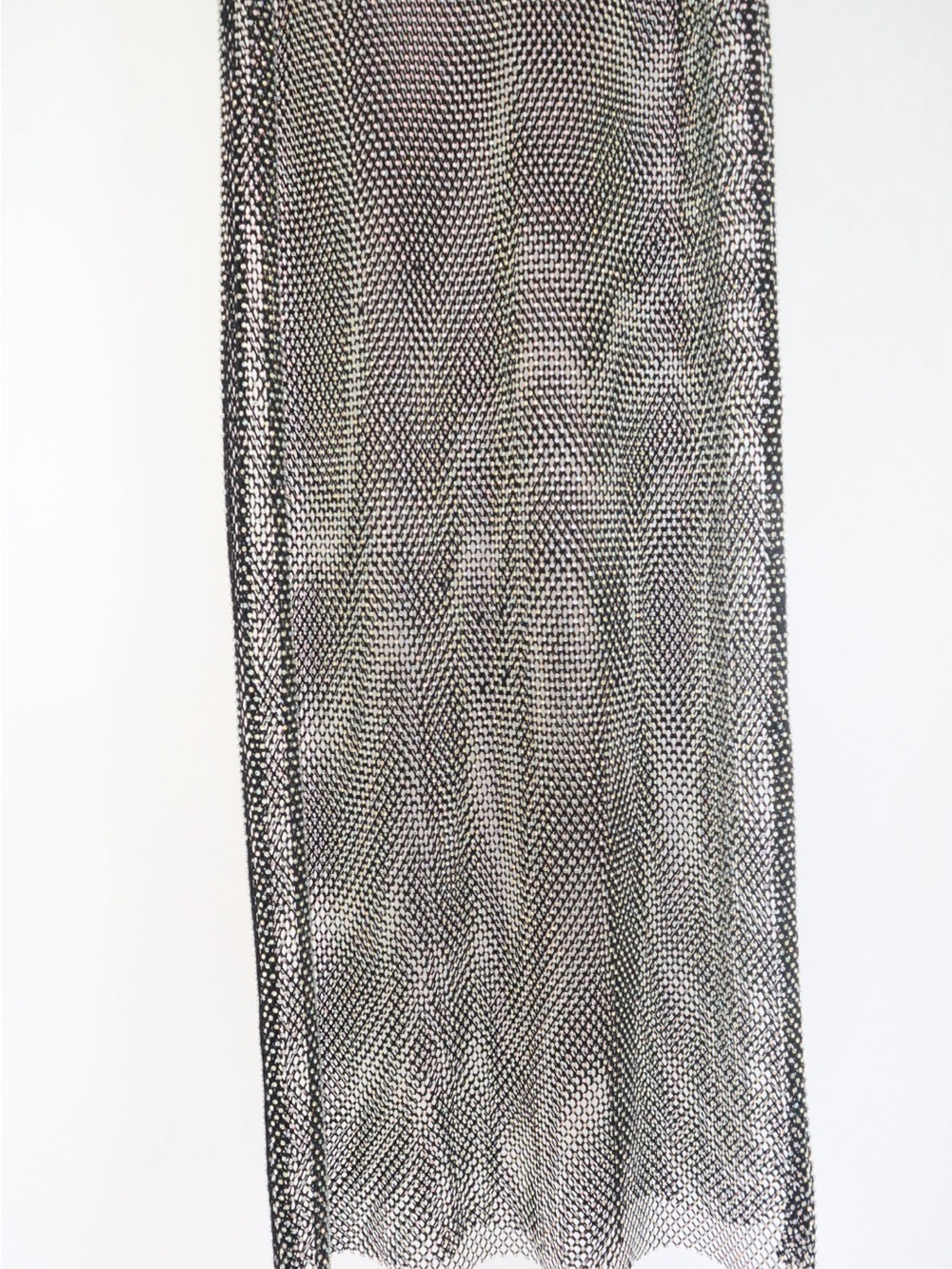 STINE GOYA Black Metallic Mesh Maxi Slip Dress - Picture 5 of 5